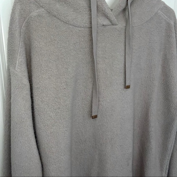 Soft Surroundings Tan Hooded Teddy Pullover Top M - Picture 4 of 13